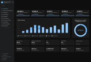 capture d'écran Freebe dashboard