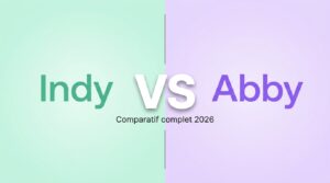 Comparatif Indy vs Abby en 2026 : logos et versus central